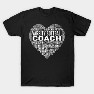 Varsity Softball Coach Heart T-Shirt